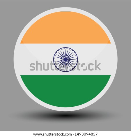 India flag in the form of a circle, can be used for independence or other events