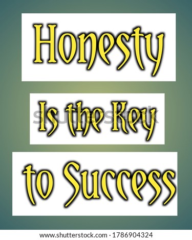 Honesty Is The Key Vector 