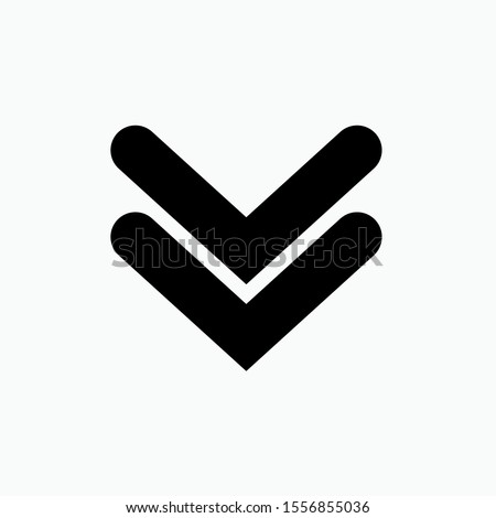 Scroll Down Icon. Drag, Push Below. Symbol for Design, Presentation, Website or Apps Elements - Vector. Logo Template.