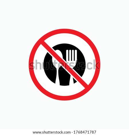 No Food Icon. Food Insecurity Symbol. UI Symbol - Vector.