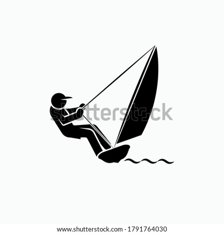 Sailing Icon. Water Sport Symbol - Vector.