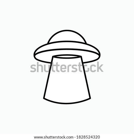 UFO Icon. Unidentified Flying Object Symbol - Vector.