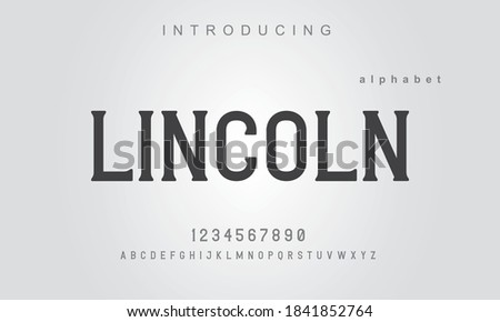 Lincoln font. Elegant alphabet letters font and number. Classic Lettering Minimal Fashion Designs. Typography modern serif fonts regular uppercase lowercase and numbers. vector illustration