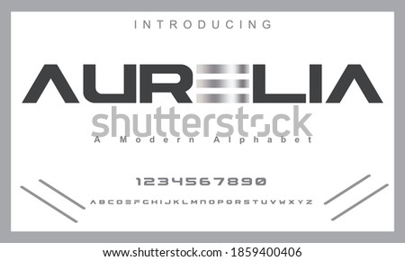 Aurelia font. Elegant alphabet letters font and number. Lettering Minimal Fashion Designs. Typography fonts regular uppercase. vector illustration