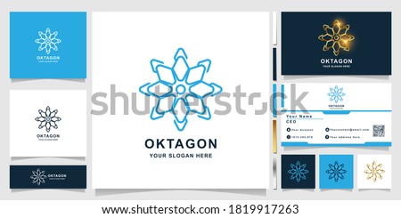 Ornament logo template with business card design. 