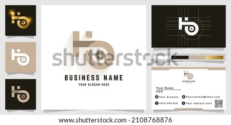 Letter HO or Hbo monogram logo with business card design
