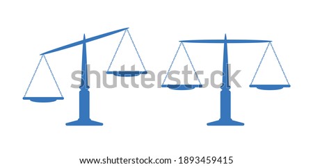 Scale sağ ve sola çevrilebilir seçenekli. scale icon vector sign isolated on white background. scale symbol template color editable. Scales justice reports. Law balance symbol. Flat design scales.