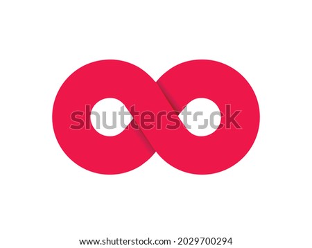 infinity loop circle logo. Endless color vector icon on white background. Design round wheel logo element. Abstract vector template set. Nodes icon.