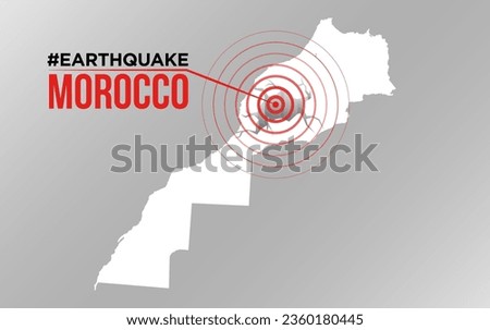 Morocco map earthquake. Major earthquakes in eastern Morocco on September 8, 2023.