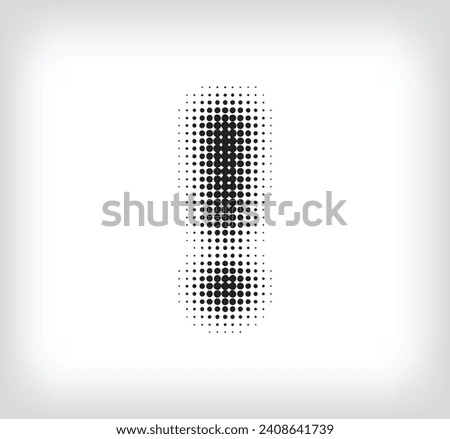 Creative exclamation mark letter design. Alphabet set pixel is flat and solid. Integrative and integrative pixel movement. Modern icon ports.