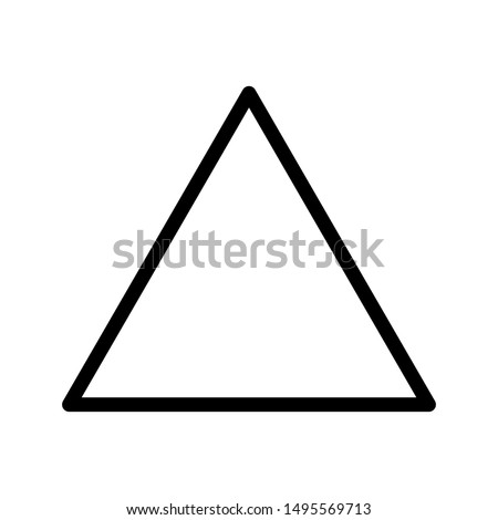 Triangle Icon Vector on white background. Flat and Trendy Sign Symbol Illustration. simple icon