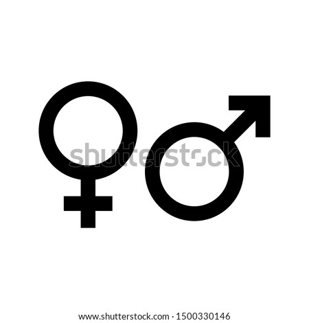 Gender icon. Man and Woman icon . Male and Female symbol vector sign isolated on white background illustration for graphic and web design.