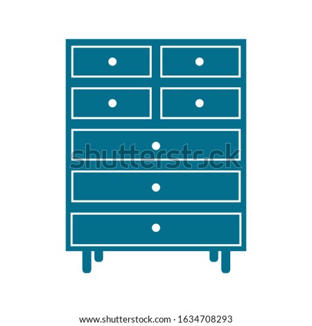 Wardrobe icon vector design templates. Flat design vector illustration of cupboard icon isolated on white background
