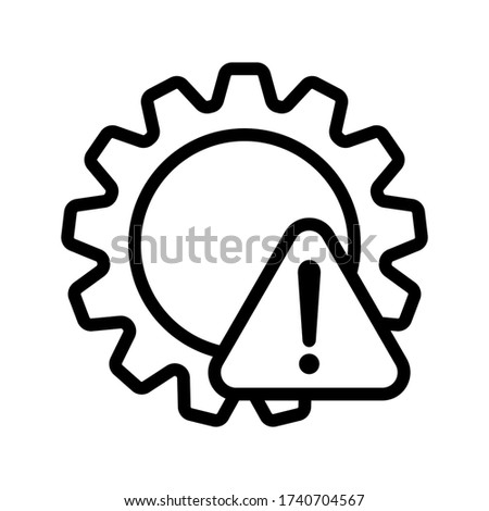 System error icon, system not working sign. vector illustration