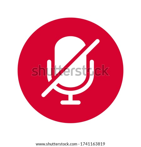 microphone mute icon isolated vector illustration. simple icon on white background.