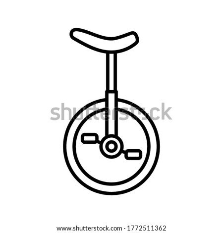 Unicycle bike icon. Monocycle icon. vector illustration