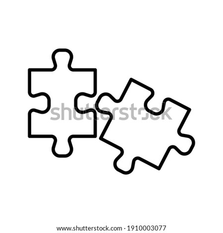 Puzzle compatible icon. Jigsaw agreement vector illustration on white isolated background. Icon vector illustrator