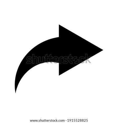 Forward icon. Arrow simple icon. Vector illustration