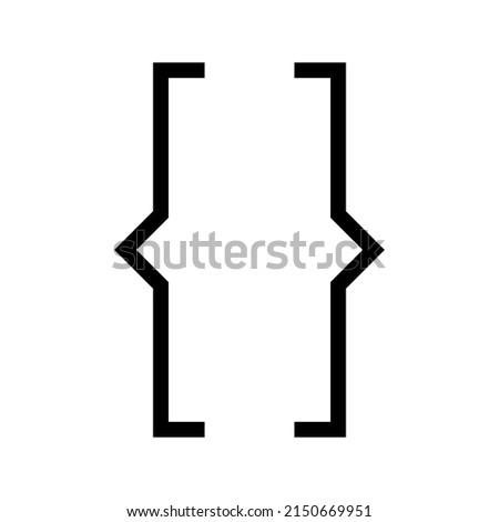 Parentheses Icon. Bracket, Curly, Brace, Punctuation Symbol - Vector illustration.