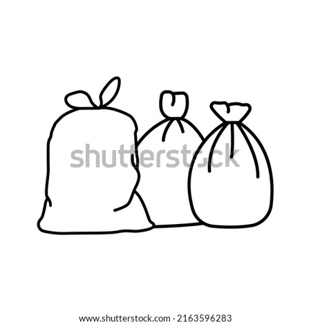 Trash bags icon.  Waste sign. Vector illustration