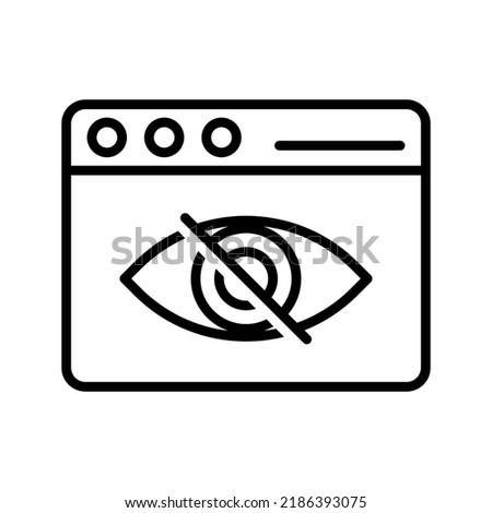 Hidden icon. view off mode sign. vector illustration