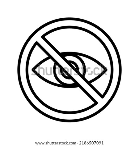 Hidden icon. view off mode sign. vector illustration