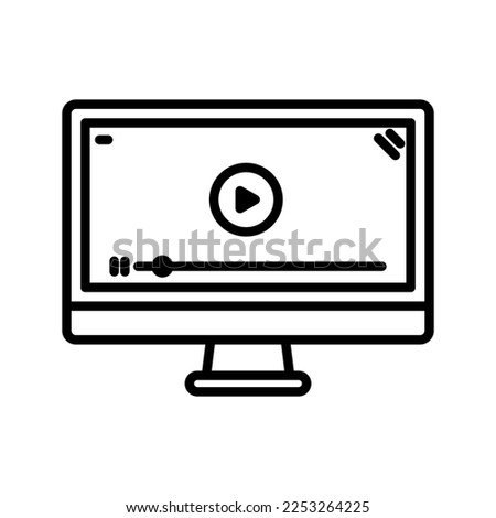 Video player icon. sign for mobile concept and web design. vector illustration