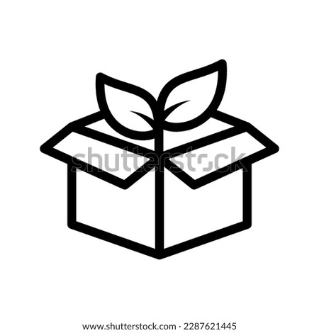 Eco packaging icon. sign for mobile concept and web design. vector illustration