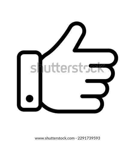 Like icon. Thumb up sign for mobile concept and web design. vector illustration