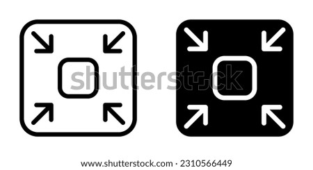Exit Full Screen icon. sign for mobile concept and web design. vector illustration
