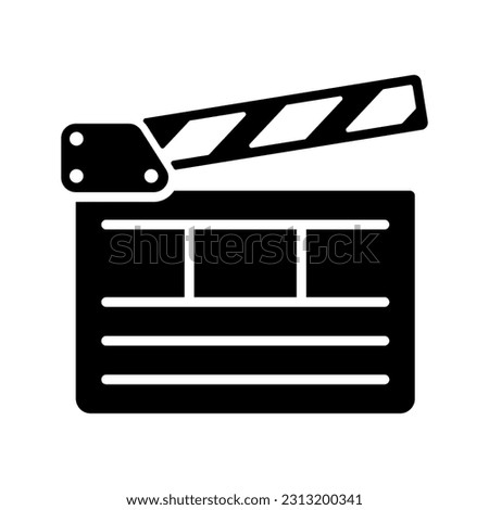 Clapperboard icon. sign for mobile concept and web design. vector illustration