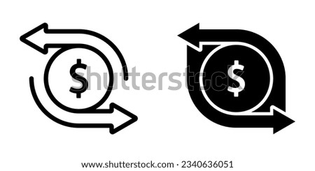 Money Transfer icon. sign for mobile concept and web design. vector illustration