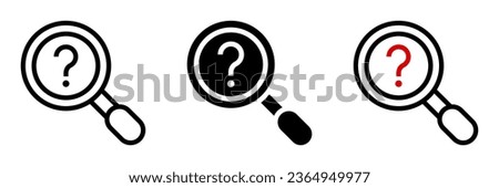 magnifying glass with question mark icon. search sign for mobile concept and web design. vector illustration