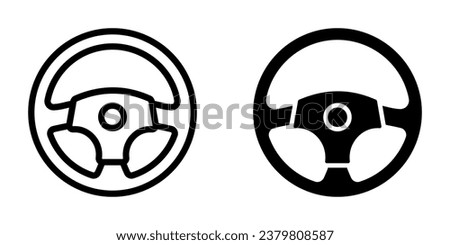 Steering Wheel Icon, for mobile concept and web design. vector illustration