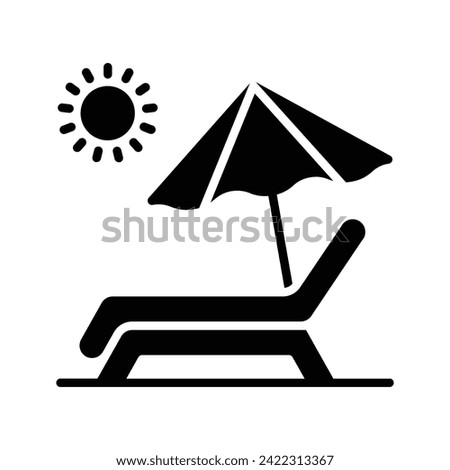 Beach Chair icon. sign for mobile concept and web design. vector illustration