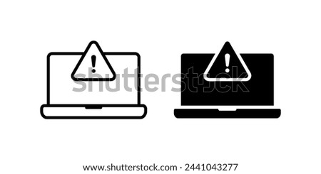 Laptop Error icon. for mobile concept and web design. vector illustration