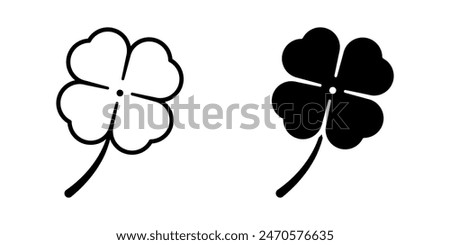 Clover icon set. for mobile concept and web design. vector illustration