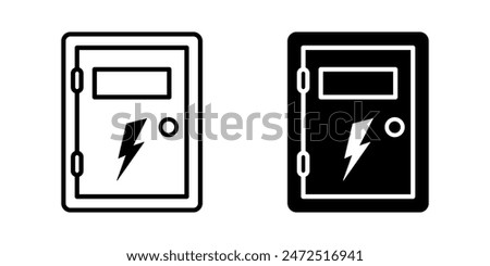 Electrical power switch panel box icon. for mobile concept and web design. vector illustration