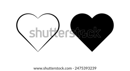 Love Heart icon set. for mobile concept and web design. vector illustration