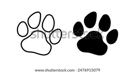 Paw icon set. for mobile concept and web design. vector illustration