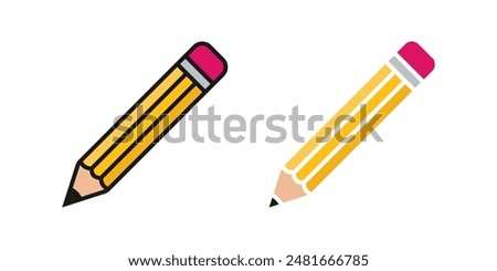 Pencil icon set. for mobile concept and web design. vector illustration on white background