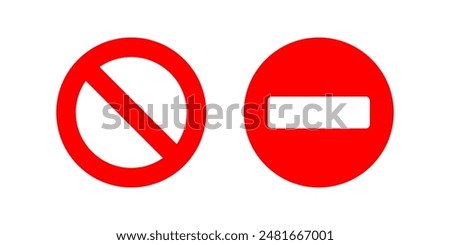 Similar – Image, Stock Photo Traffic sign in strict prohibition to stop in front of a soiled green glass container in the city center of Offenbach am Main in Hesse, Germany