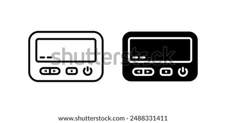 Pager icon set. for mobile concept and web design. vector illustration on white background