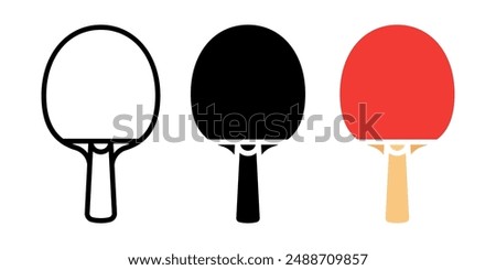 Ping pong icon set. Table tennis racket Symbol. Table tennis sign. for mobile concept and web design. vector illustration on white background