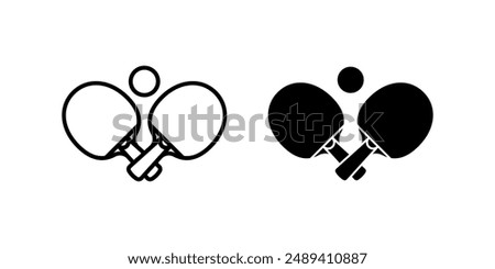 Ping pong icon set. Table tennis racket Symbol. Table tennis sign. for mobile concept and web design. vector illustration on white background