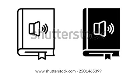 Audio book icon set. Audiobook symbol. ebook sign. for mobile concept and web design. vector illustration on white background