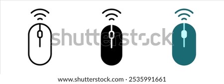 Mouse icon set. Mouse Wireless sign. for mobile concept and web design. vector illustration on white background