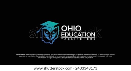 Ohio Map Vector Design Template and online based education. Inspiration for University, College, Postgraduate, Campus, Education logo designs