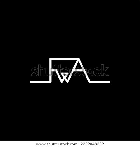 Letter FWA line modern creative logo design