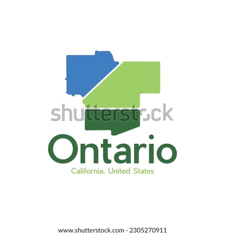 Ontario City Map Modern Creative Logo